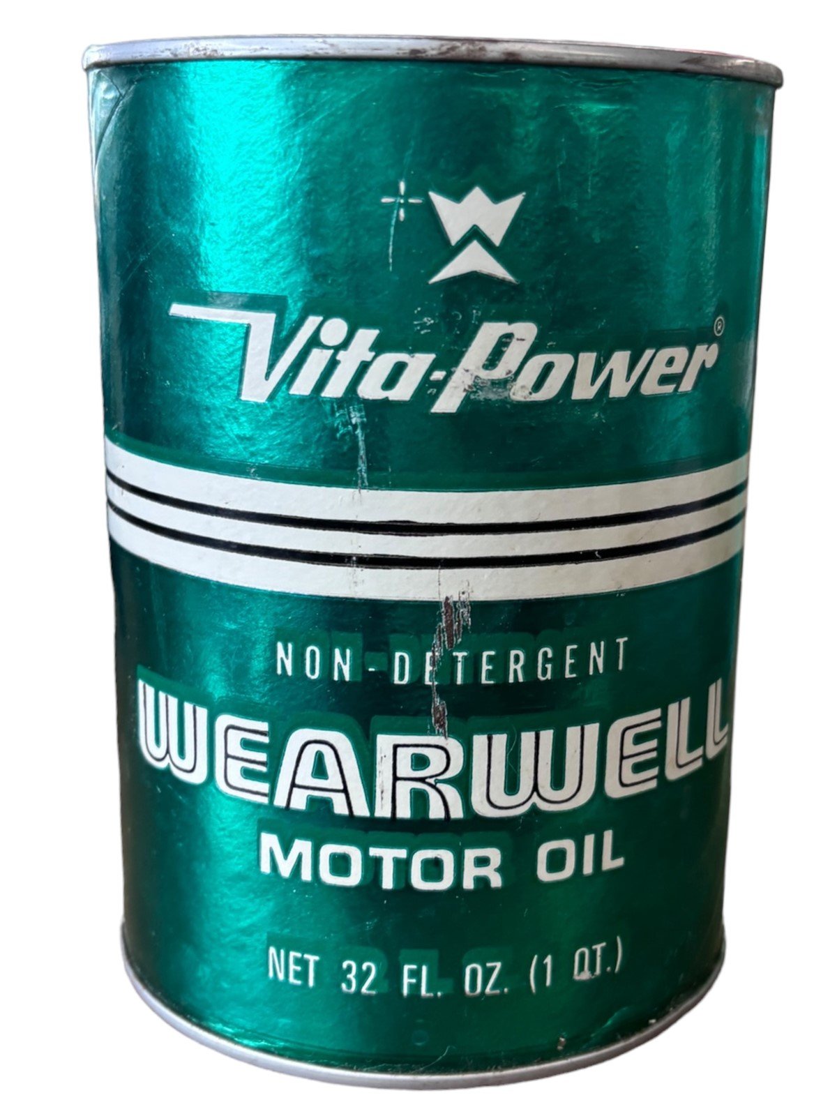 Vita-Power Non-Detergent Wearwell Motor Oil 1 QT Set of 3 Green Cans Antique