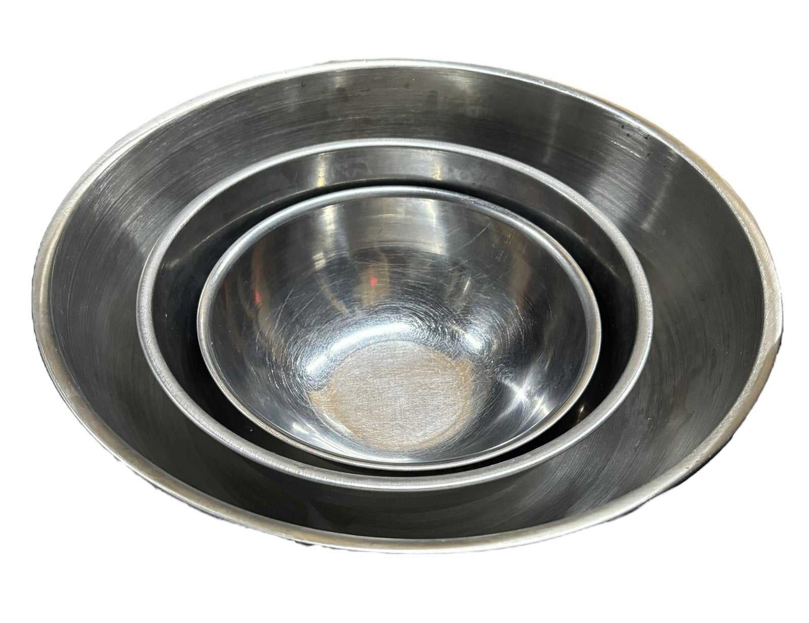 Stainless Steel Bowls Set of 3 Cookware Mixing Nesting Vollrath 13QT, 6QT, 3QT