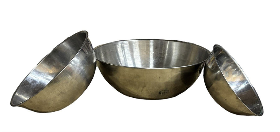 Stainless Steel Bowls Set of 3 Cookware Mixing Nesting Vollrath 13QT, 6QT, 3QT