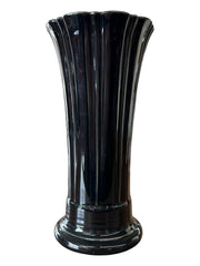 Fiesta - Black Medium Flower Vase With Box Homer Laughlin Ceramic Home Decor HLC