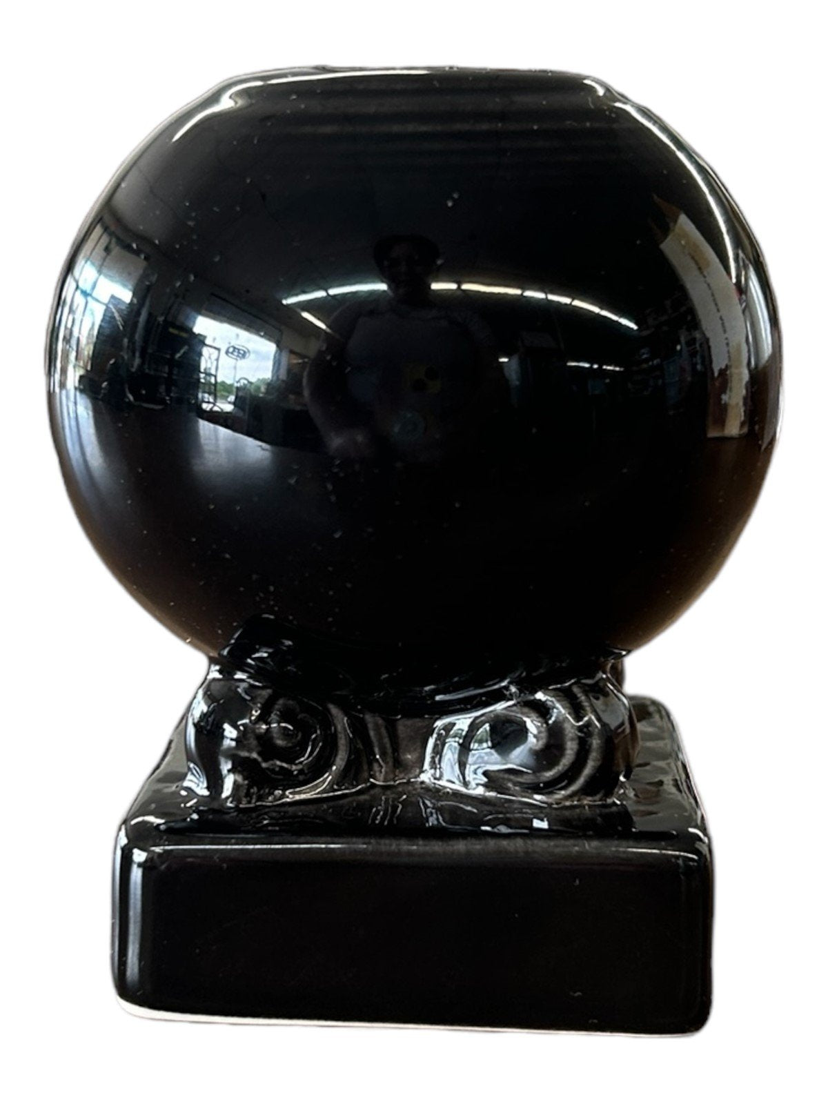 Fiesta - Black Bulb Candle Holder Homer Laughlin Ceramic Home Decor Retired HLC