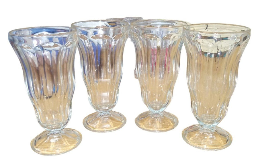 Soda Shop Drinking Glasses Set Of 4 Vintage Collectible Drinkware Serveware