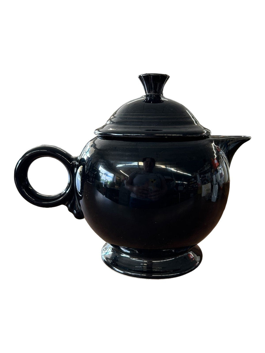 Fiesta - Black Retired Teapot Ceramic Home Decor Homer Laughlin Tea Set Drinkware