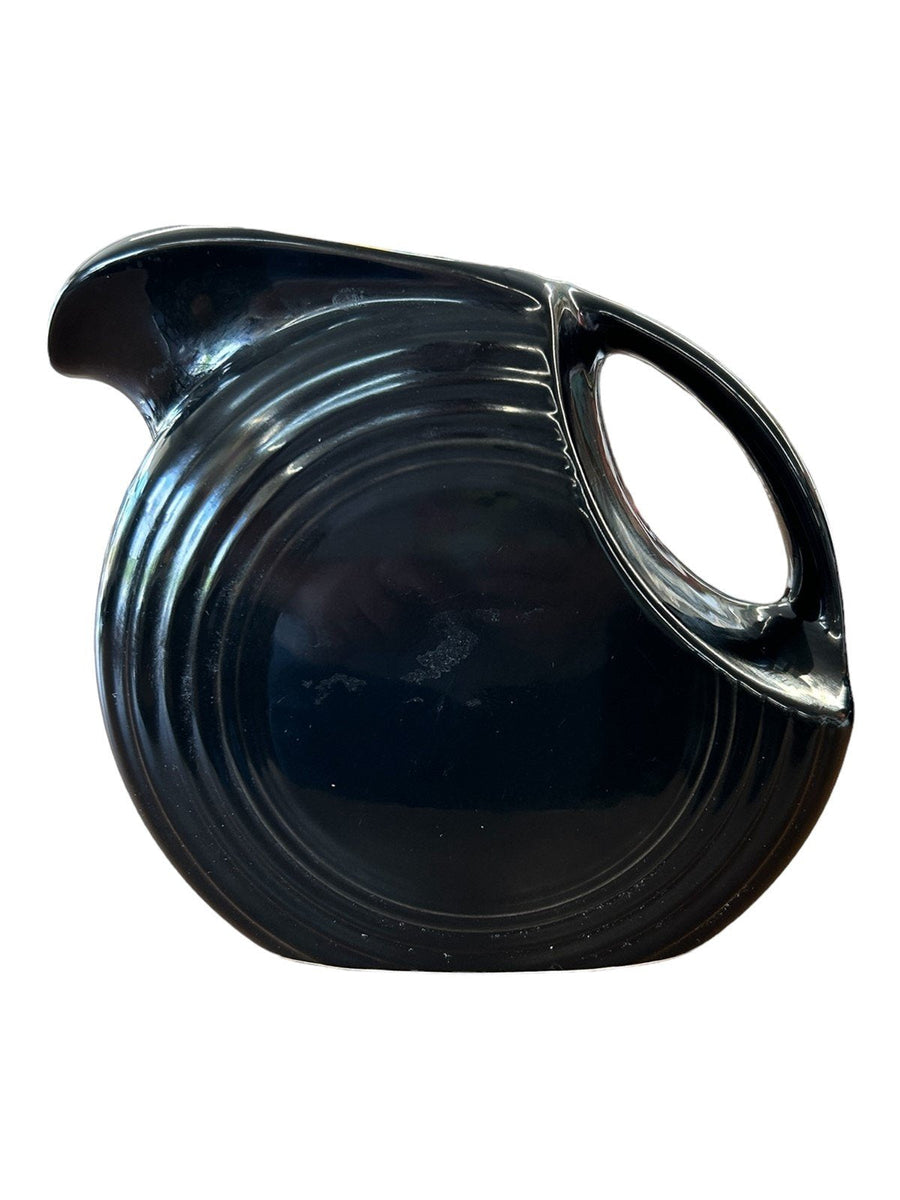 Fiesta - Black 67OZ Large Disk Pitcher No Box Ceramic Homer Laughlin Home Decor