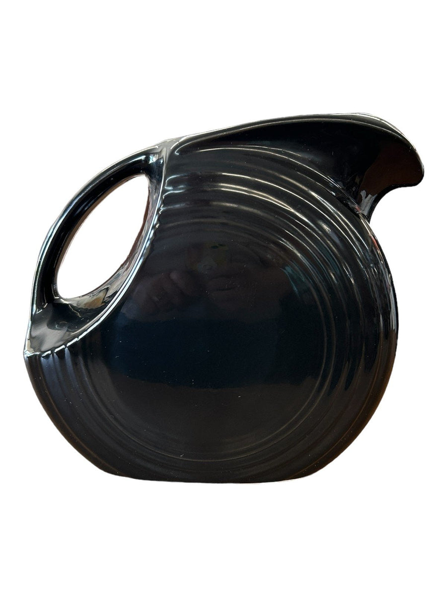 Fiesta - Black 67OZ Large Disk Pitcher No Box Ceramic Homer Laughlin Home Decor