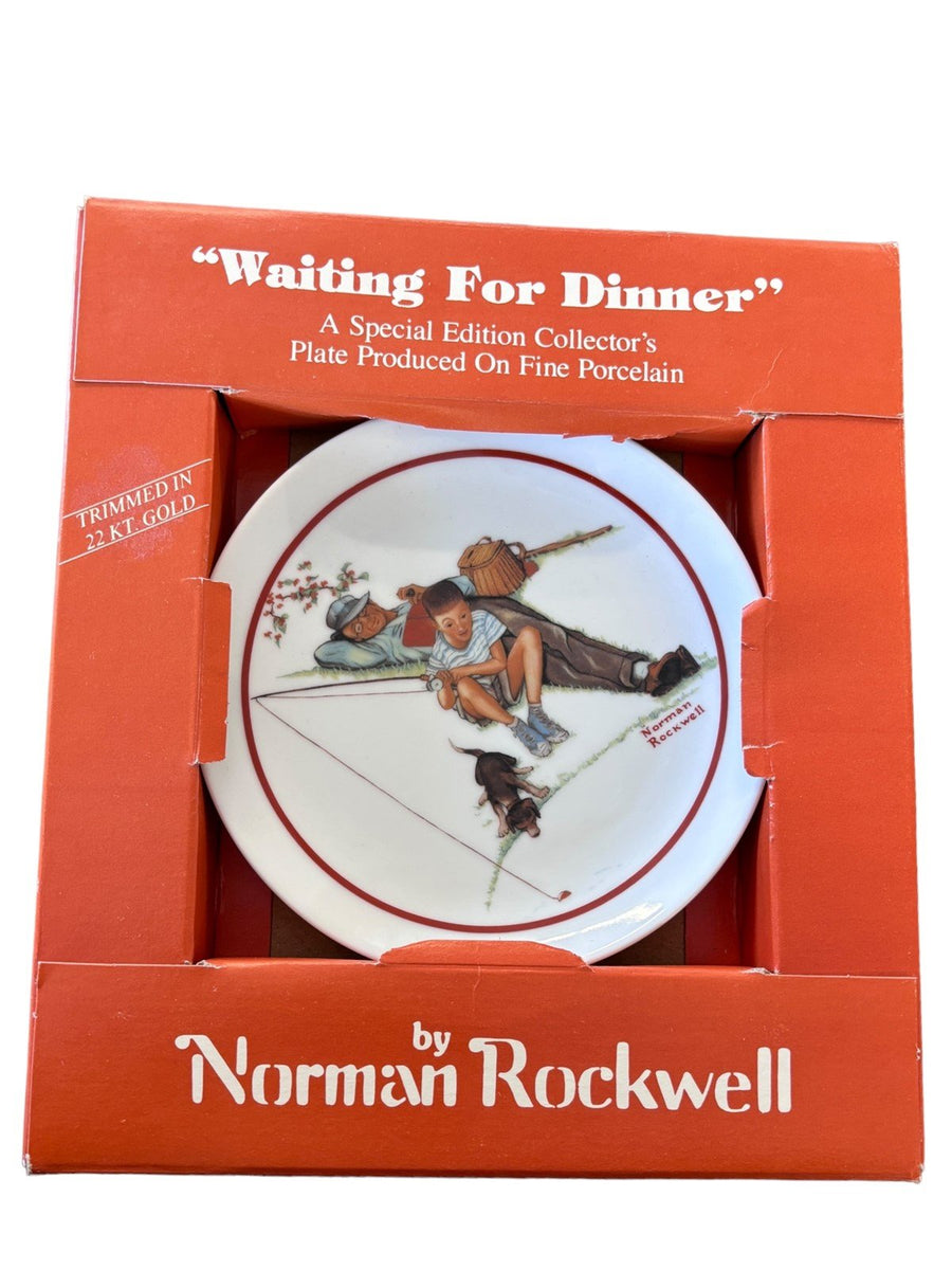 Norman Rockwell "Waiting For Dinner" Special Edition Collectors Porcelain Plate