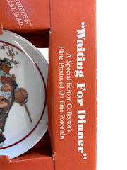 Norman Rockwell "Waiting For Dinner" Special Edition Collectors Porcelain Plate
