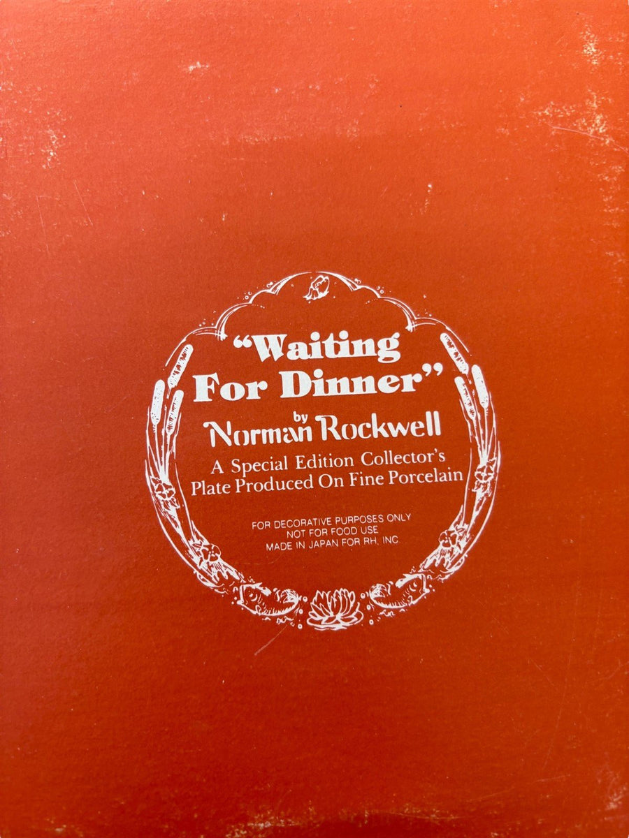 Norman Rockwell "Waiting For Dinner" Special Edition Collectors Porcelain Plate
