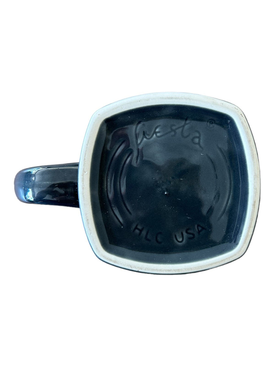 Fiesta - Slate Gray/Grey Retired Square Mug Homer Laughlin Ceramic Coffee Cup Drink