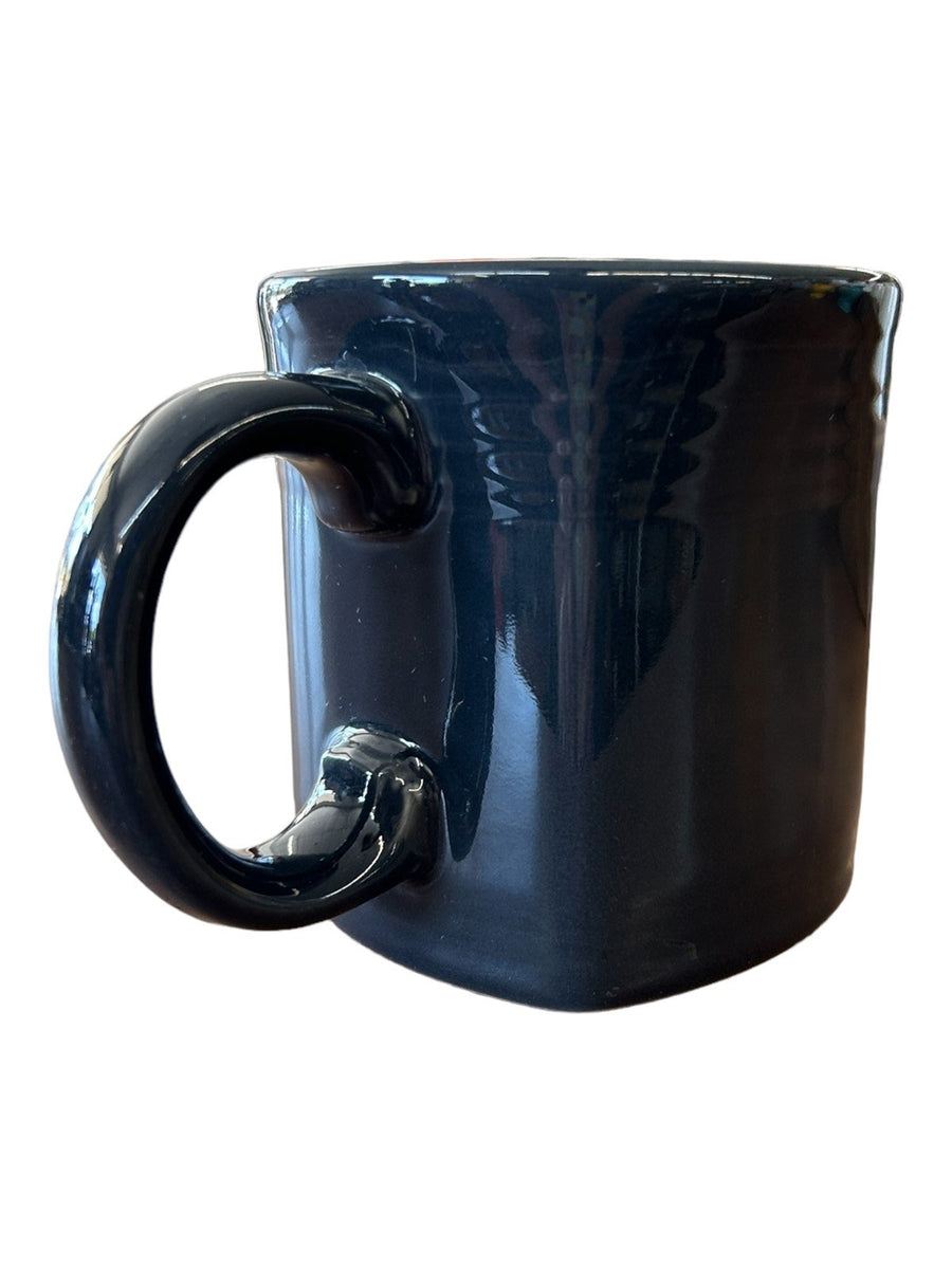 Fiesta - Slate Gray/Grey Retired Square Mug Homer Laughlin Ceramic Coffee Cup Drink