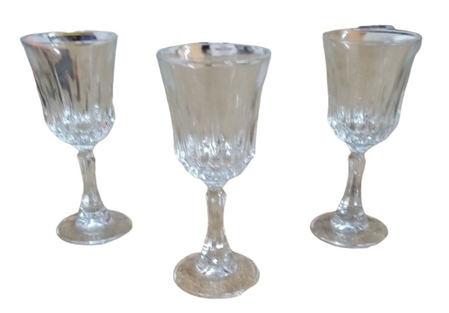 Crystal Glass Goblets Drinking Glasses Vintage Collectible Drinkware Serveware
