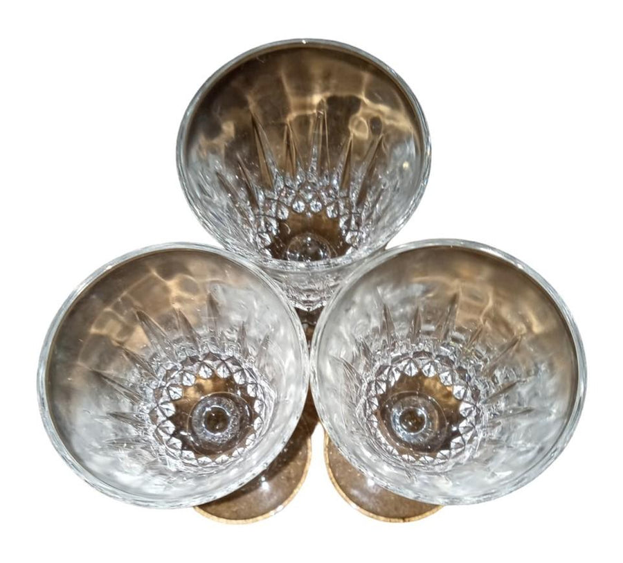 Crystal Glass Goblets Drinking Glasses Vintage Collectible Drinkware Serveware