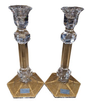 Toscany Collection Crystal Glass Candleholders Vintage Collectible Home Accents