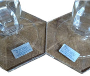 Toscany Collection Crystal Glass Candleholders Vintage Collectible Home Accents