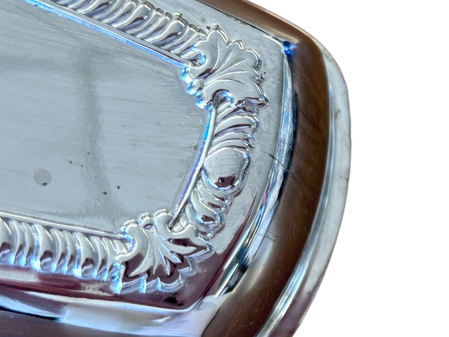 Butter Dish Silver Plated Vintage Light Unbranded