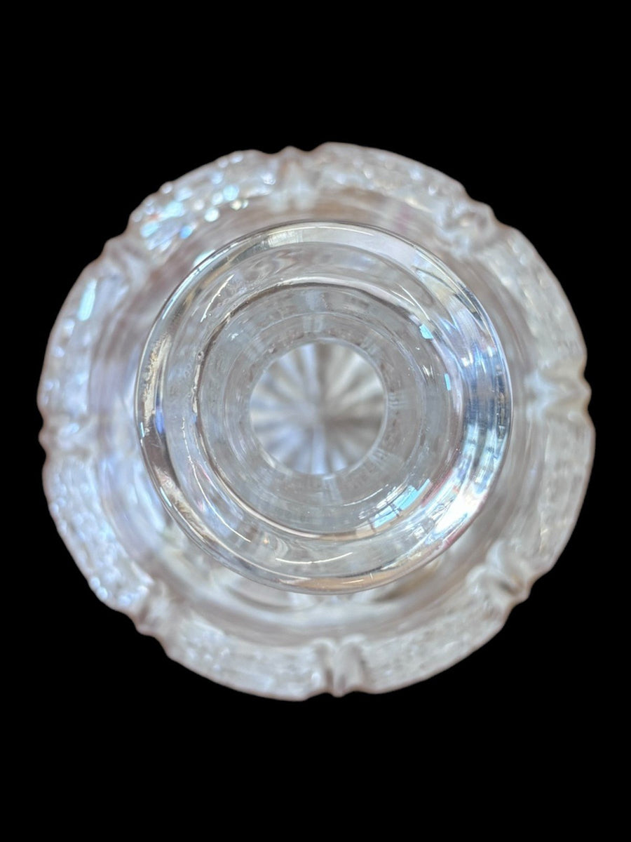 Cut Crystal Glass Decanter With Stopper Star Design
