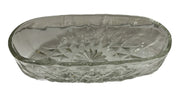 Butter Dish Cut Glass Crystal Geometric Detailed Covered Plate