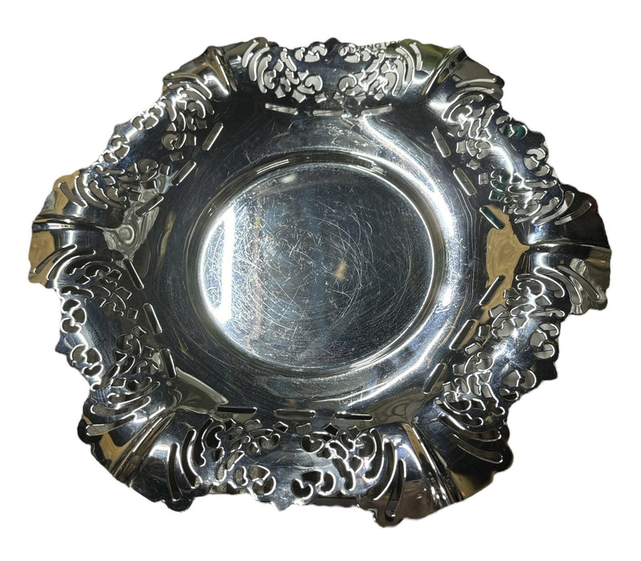 Chrome Tray Krome Kraft Farber Bros Decorative Serving Plate Ornamental Rim