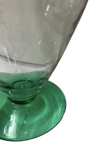 Carafe Emerald Top Glass Decanter Green Accents MCM Home Decor Barware