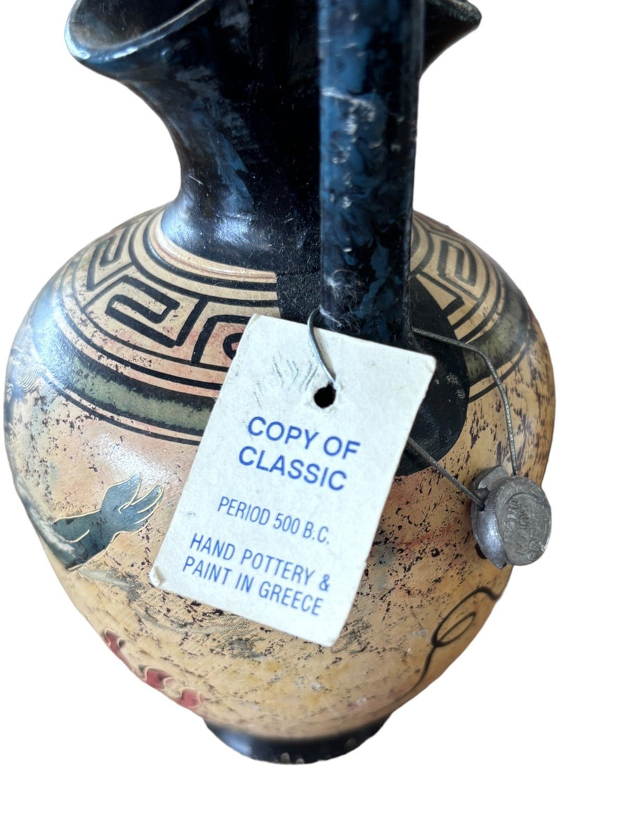 Copy of Classic Period 500 B.C. Pottery Paint in Greece Handled Miniature Vase