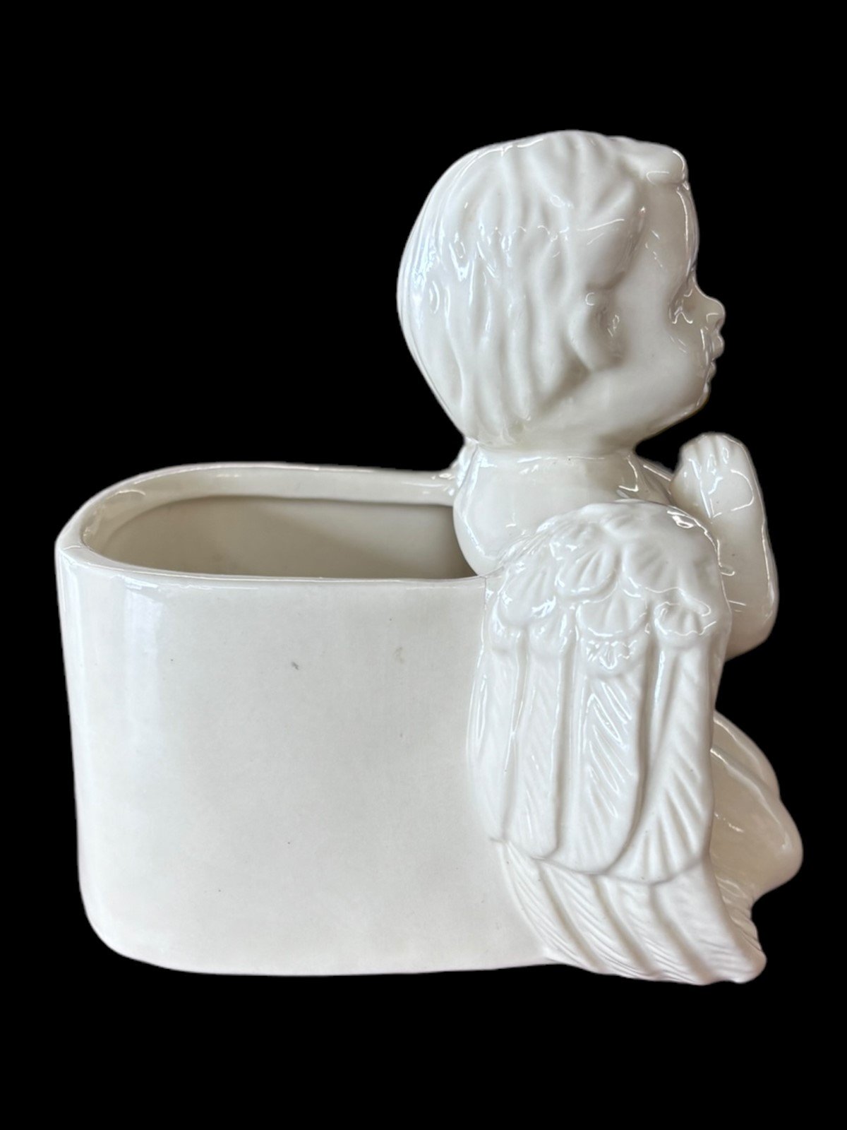 Angel Ceramic Cherub Planter Vintage Unmarked