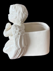 Angel Ceramic Cherub Planter Vintage Unmarked