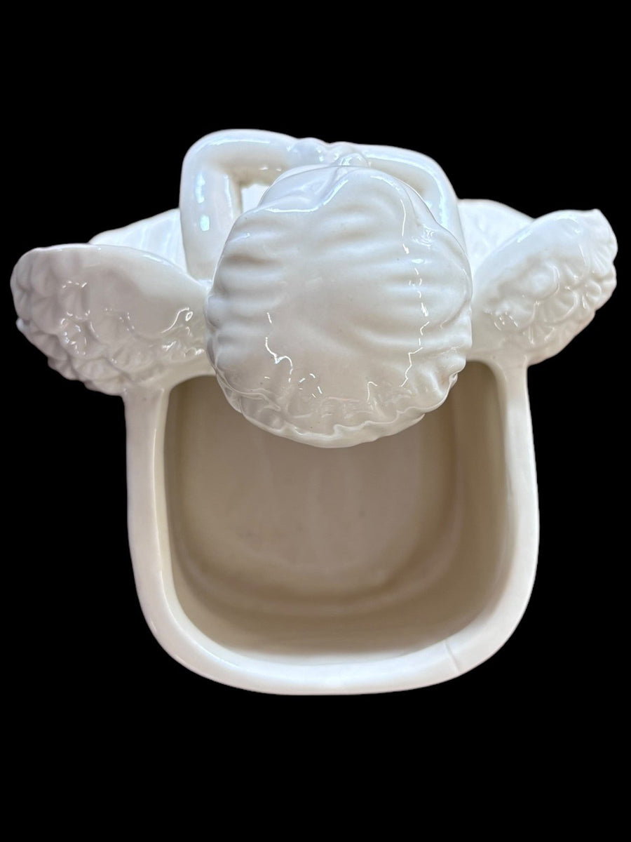 Angel Ceramic Cherub Planter Vintage Unmarked