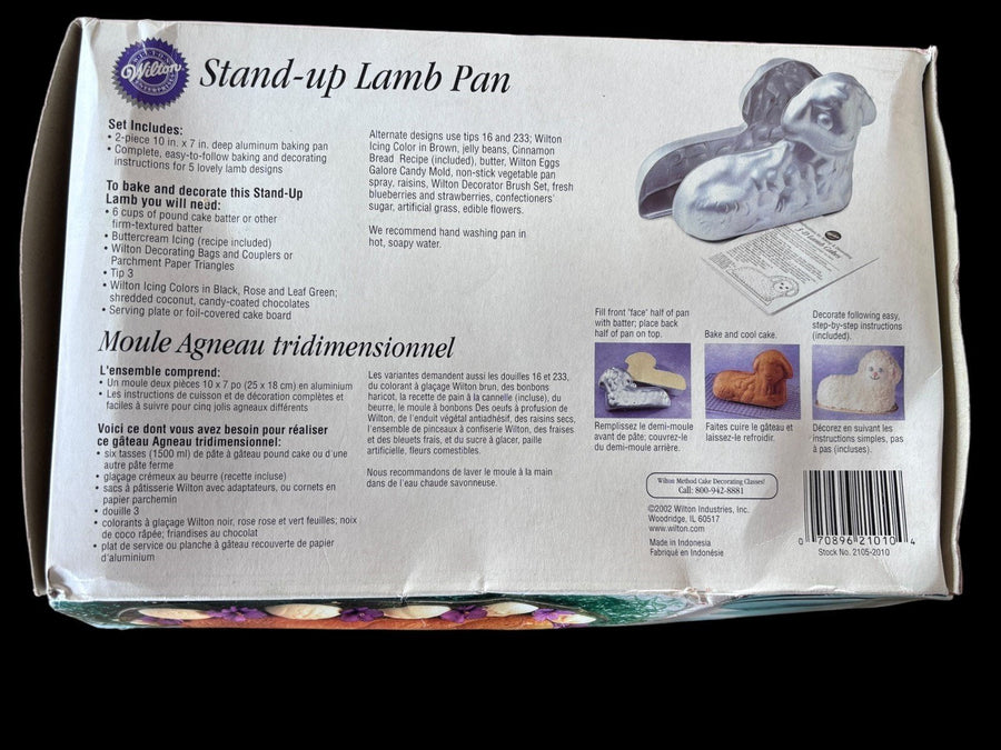 Wilton Stand-Up Lamb Two Piece Pan Mold Vintage 1994 Made in Indonesia