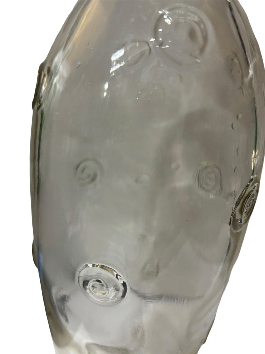 Decanter Glass Swirl Art Bottle Vintage Barware