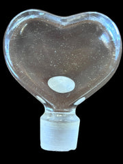 Telenora 18% Crystal Empty Perfume Bottle with Heart Stopper Vintage