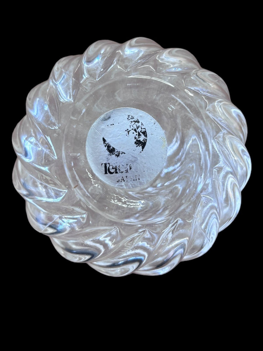 Telenora 18% Crystal Empty Perfume Bottle with Heart Stopper Vintage