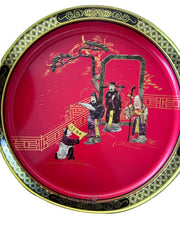 T'ang Dynasty Traditional Art Tin Serving Trays With Connecting Piece