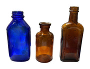 Medicine Bottle Lot Antique Glass Phillips Piso Lysol
