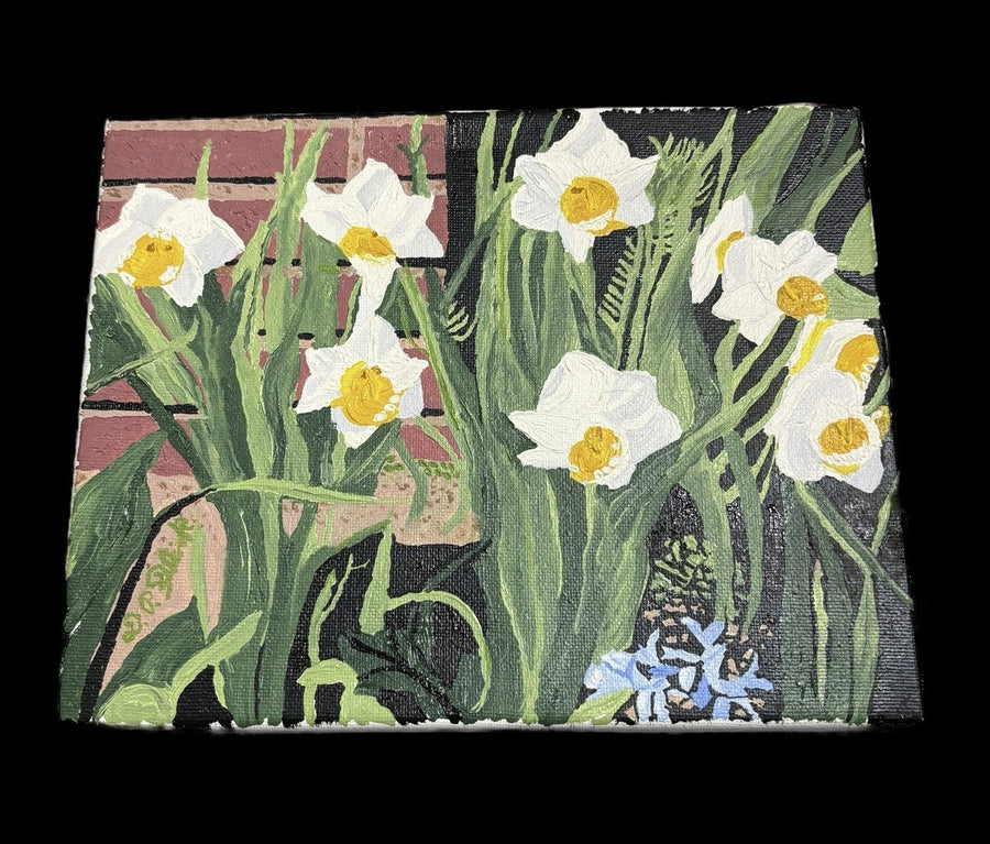 Oil Painting Daffodil on Canvas Wall Home Decor Hanging