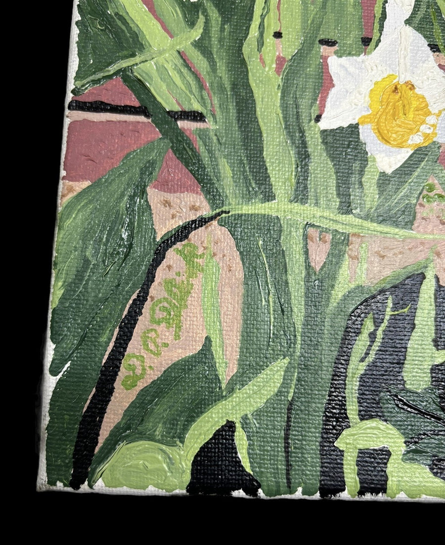 Oil Painting Daffodil on Canvas Wall Home Decor Hanging