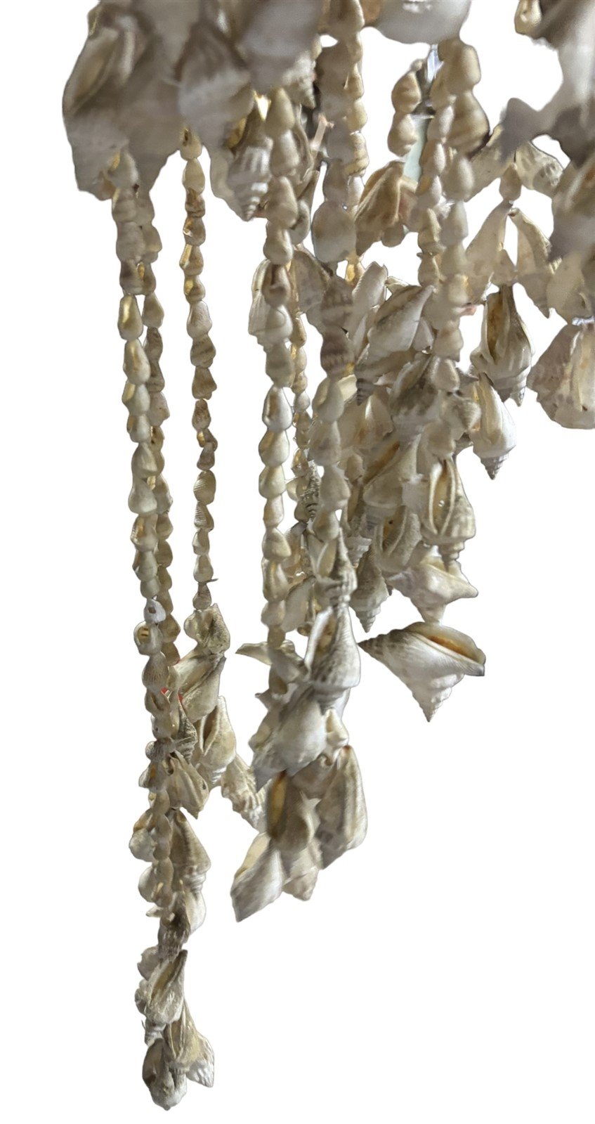 Windchime Seashell Hanging Decor Beachy Boho Wicker Mobile Spiral