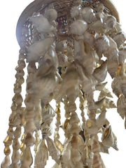 Windchime Seashell Hanging Decor Beachy Boho Wicker Mobile Spiral