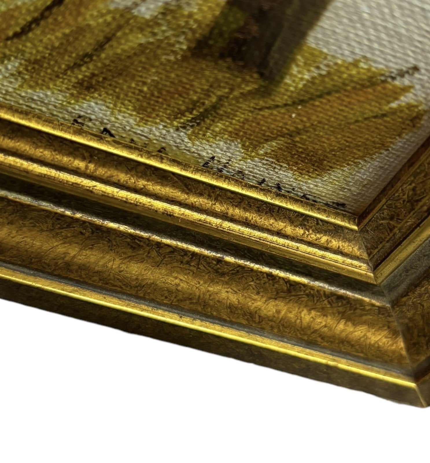 Painting Acrylic on Canvas Deer Owl Framed Wall Home Decor Edna Haines