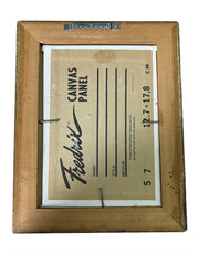 Painting Acrylic on Canvas Deer Owl Framed Wall Home Decor Edna Haines