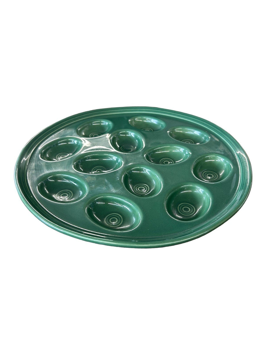 Fiesta - Jade Green Small Egg Plate Tray Serving Dish Homer Laughlin Ceramic HLC