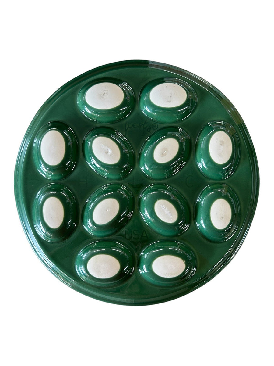 Fiesta - Jade Green Small Egg Plate Tray Serving Dish Homer Laughlin Ceramic HLC