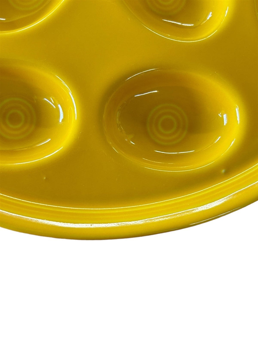 Fiesta - Daffodil Yellow Small Egg Plate Tray Serving Dish Homer Laughlin Ceramic