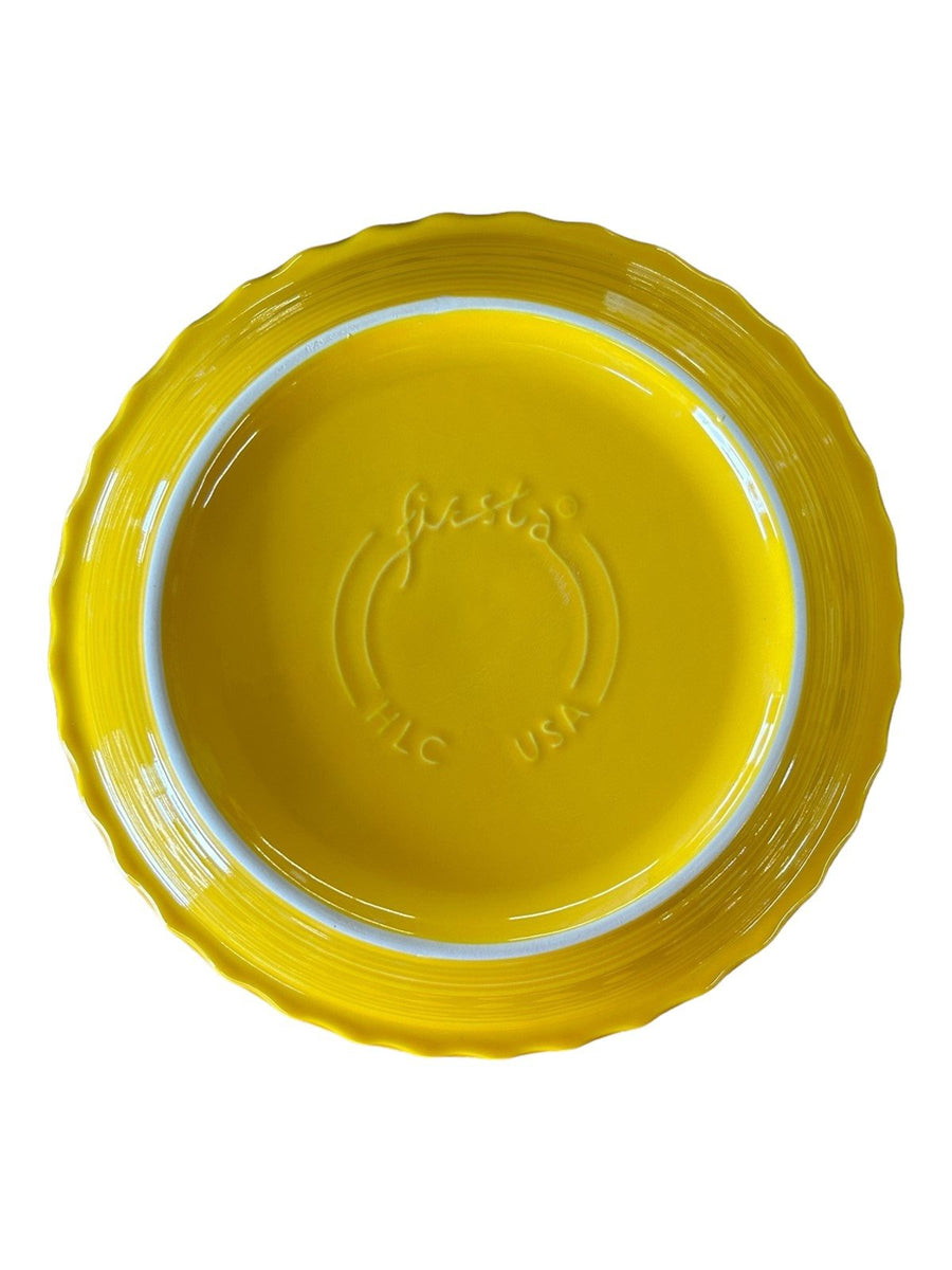 Fiesta - Daffodil Yellow Deep Dish Pie Baker Plate Pan Dish Homer Laughlin Bake