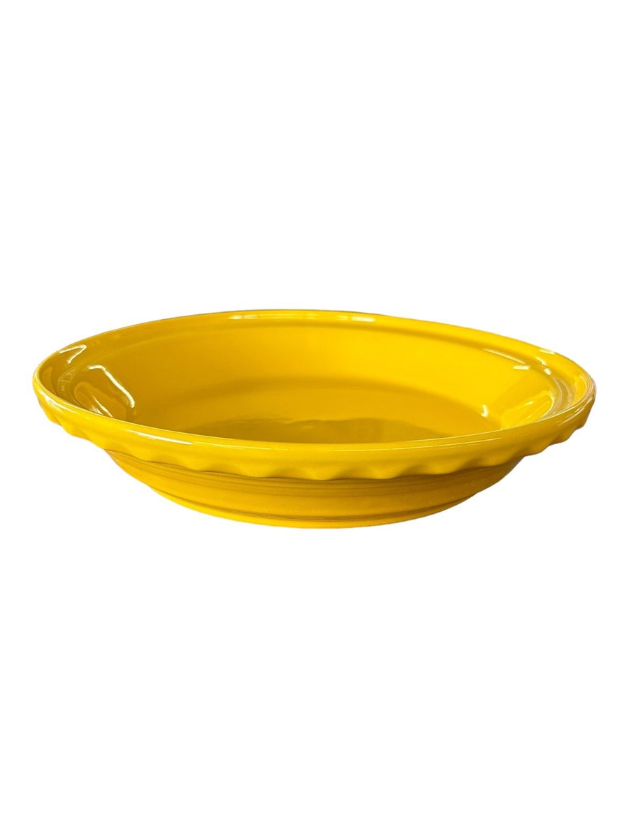 Fiesta - Daffodil Yellow Deep Dish Pie Baker Plate Pan Dish Homer Laughlin Bake