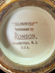 Ronson "Sunrise" Style Table Lighter No lighter Included Has Leather Bottom