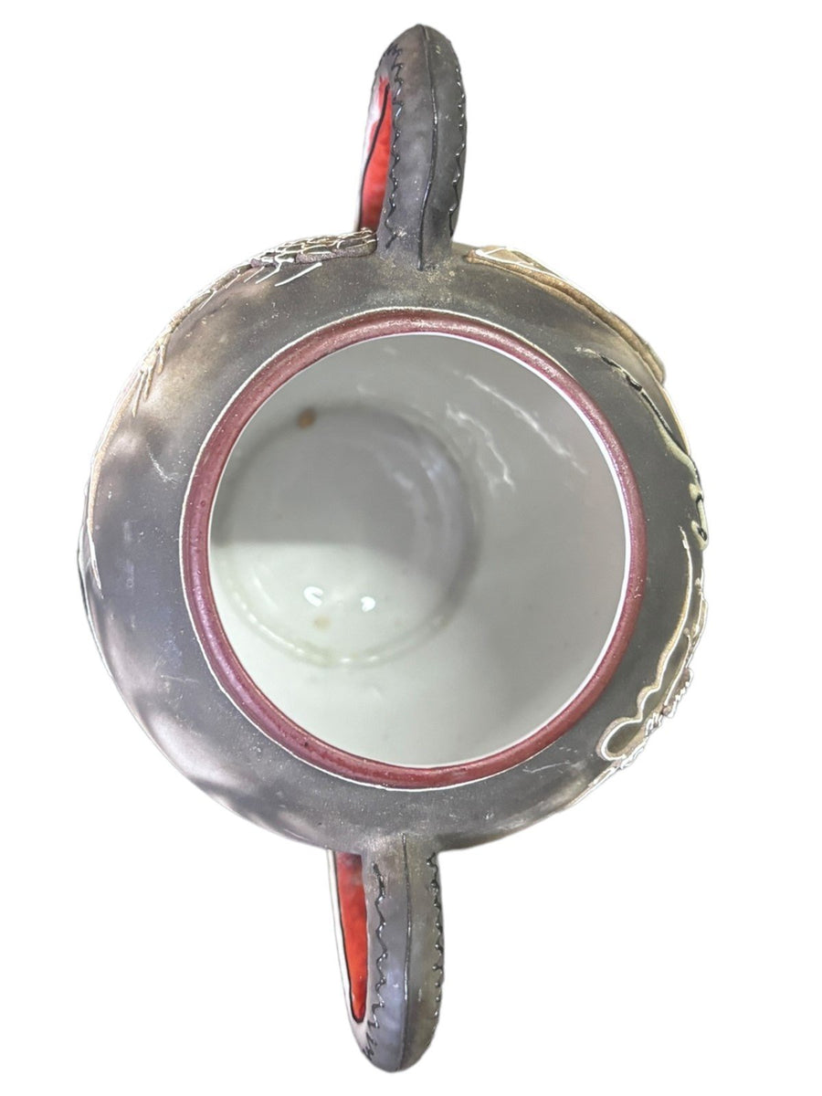 Dragonware Dual Handled Japanese Small Vase Made in Japan