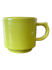 Fiesta - Lemongrass Green Stacking Mug Homer Laughlin Ceramic Coffee Cup Drink