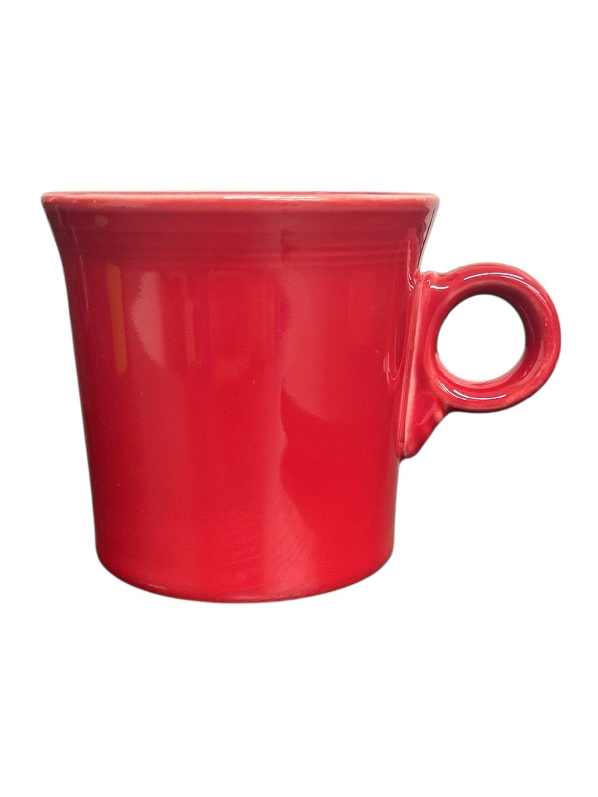 Fiesta - Scarlet Red Ring Handled Mug Ceramic Coffee Cup Homer Laughlin