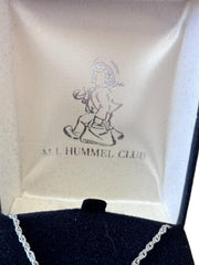 Goebel Sterling Silver Pendant Vintage MI Hummel Club Merry Wanderer