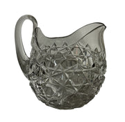 Crystal Pitcher Geometric Pattern Drink Barware Large Round Serving